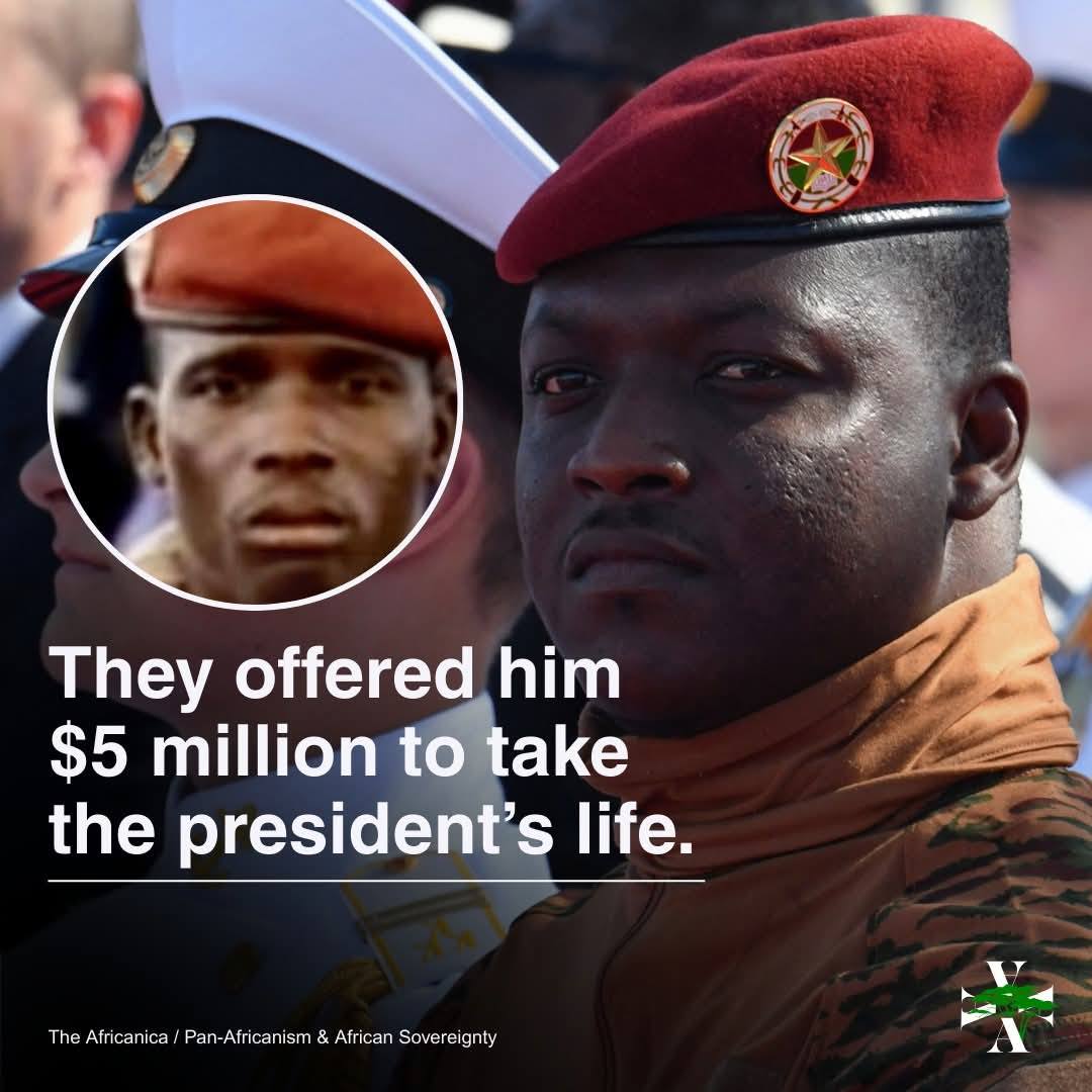 "They offered me $5 million to shoot Ibrahim Traoré from behind specifically when he bends to pray to Allah. They even promised my family and me citizenship in their country. They called it 'an offer I couldn’t refuse.' To them, money matters more than humanity.

But I asked