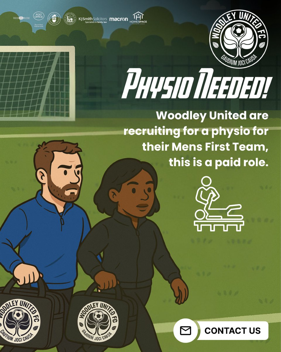 𝐏𝐡𝐲𝐬𝐢𝐨 𝐍𝐞𝐞𝐝𝐞𝐝! 

Woodley United are 𝗿𝗲𝗰𝗿𝘂𝗶𝘁𝗶𝗻𝗴 𝗳𝗼𝗿 𝗮 𝗽𝗵𝘆𝘀𝗶𝗼 𝗳𝗼𝗿 𝘁𝗵𝗲𝗶𝗿 𝗠𝗲𝗻𝘀 𝗙𝗶𝗿𝘀𝘁 𝗧𝗲𝗮𝗺, this is a paid role.

𝐶𝑜𝑛𝑡𝑎𝑐𝑡 𝑢𝑠 𝑡𝑜𝑑𝑎𝑦 𝑓𝑜𝑟 𝑚𝑜𝑟𝑒 𝑑𝑒𝑡𝑎𝑖𝑙𝑠 📲

<a href="/FreeAgentsFC/">Free Agent Showcase</a>, <a href="/nonleaguevol/">Non-League Volunteers</a>

#WeAreUnited🩵