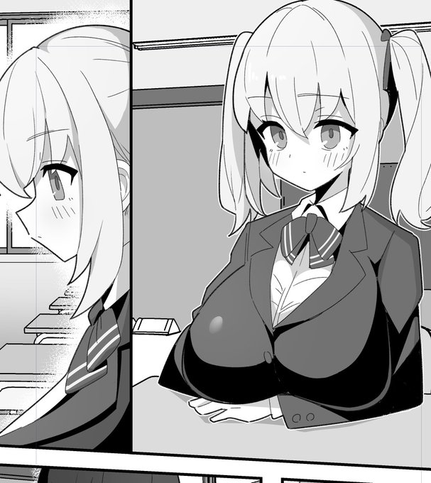 漫画を描いています
これはヒロイン おっぱいがデカくて口数が少ない子です 