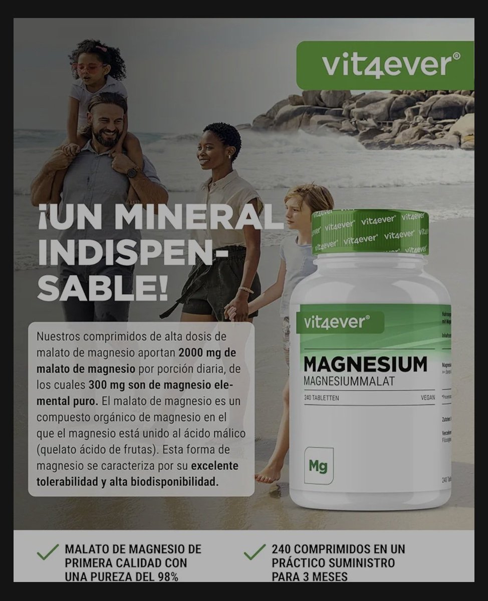MultiProducGlob's tweet photo. #Disponible En La #Oferta
Precio: 18,04 #Euros
En El Link: https://t.co/PZhOds8E1P
Malato de #Magnesio – 240 Comprimidos | 2000 mg Por #Dosis Diaria | Alta Biodisponibilidad | Sin Aditivos | #Vegano Via #MultiNacionalDeProductosGlobal #Compren #Descuento #Oferton #Amazon #Mundo https://t.co/D3kAh8i74Q