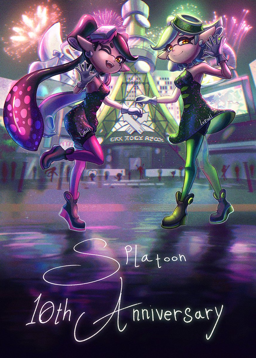 Lopuiii's tweet photo. 10周年!!!!!!!!!

#スプラトゥーン #スプラトゥーン10周年
#Splatoon #Splatoon10thAnniversary https://t.co/MiBQs7eSrG