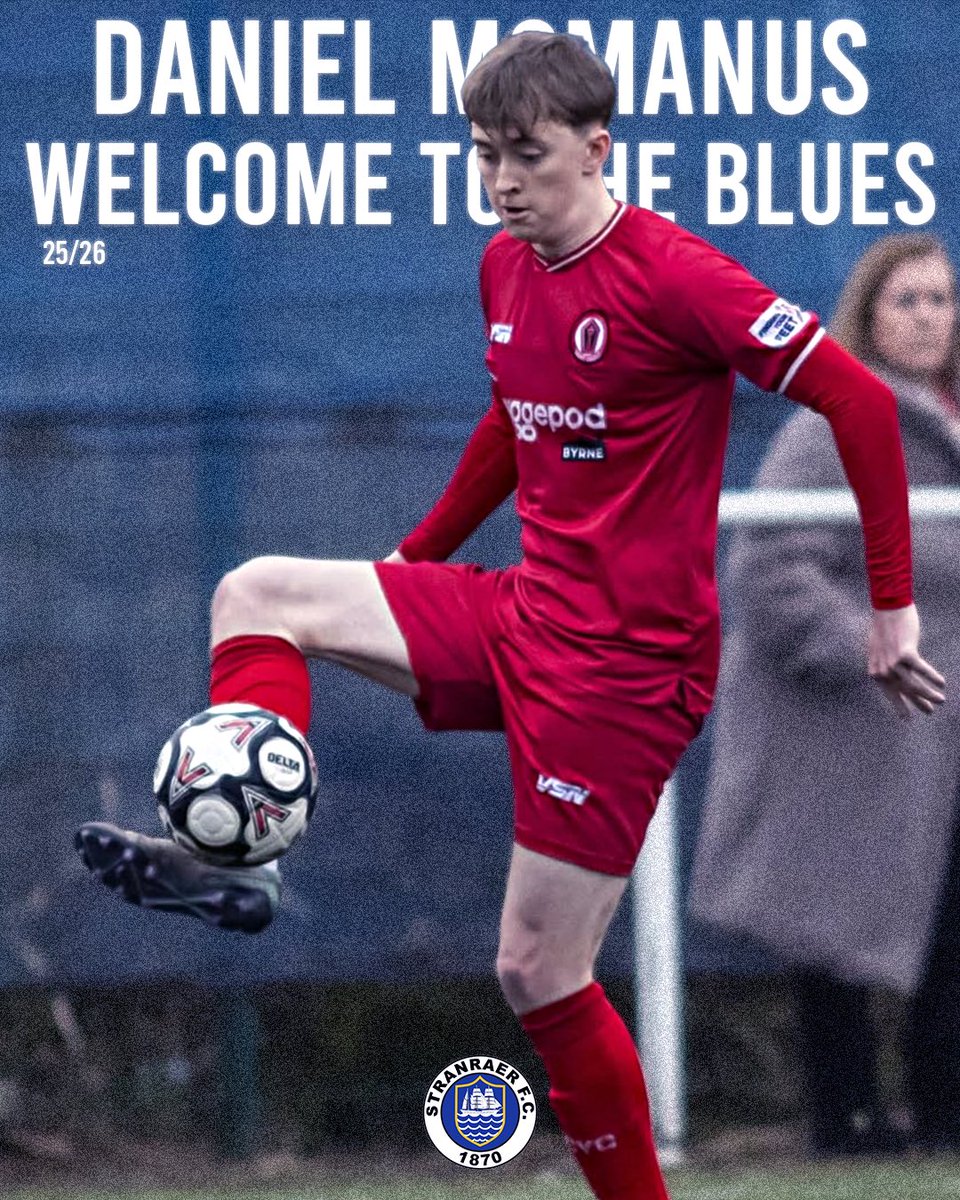 Stranraer FC (@stranraerfc) on Twitter photo We are happy to confirm the signing of twenty-one year old midfielder Daniel McManus ✍🏻
McManus rose through the ranks at <a href="/saintmirrenfc/">St Mirren FC</a>, before enjoying successful spells at <a href="/officialEKFC/">East Kilbride FC</a> and <a href="/StCadocsSeniors/">St Cadoc's Youth Club</a> 🤝
Welcome to Stranraer, Daniel! 👋🏼
Full story ⬇️
🔗 We are happy to confirm the signing of twenty-one year old midfielder Daniel McManus ✍🏻
McManus rose through the ranks at <a href="/saintmirrenfc/">St Mirren FC</a>, before enjoying successful spells at <a href="/officialEKFC/">East Kilbride FC</a> and <a href="/StCadocsSeniors/">St Cadoc's Youth Club</a> 🤝
Welcome to Stranraer, Daniel! 👋🏼
Full story ⬇️
🔗
