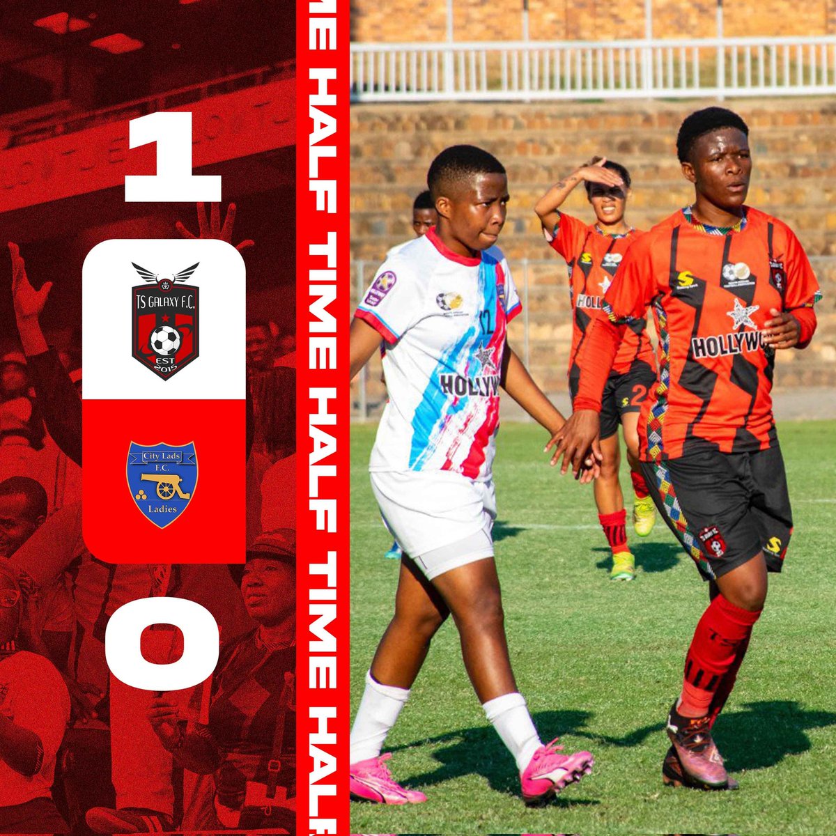 🚀⚽️ Half-time Score Update  ⚽🚀

Goal scorer: L.Smeda

TS Galaxy FC 

#Siyadumuza 
#TheRockets 
#TSG