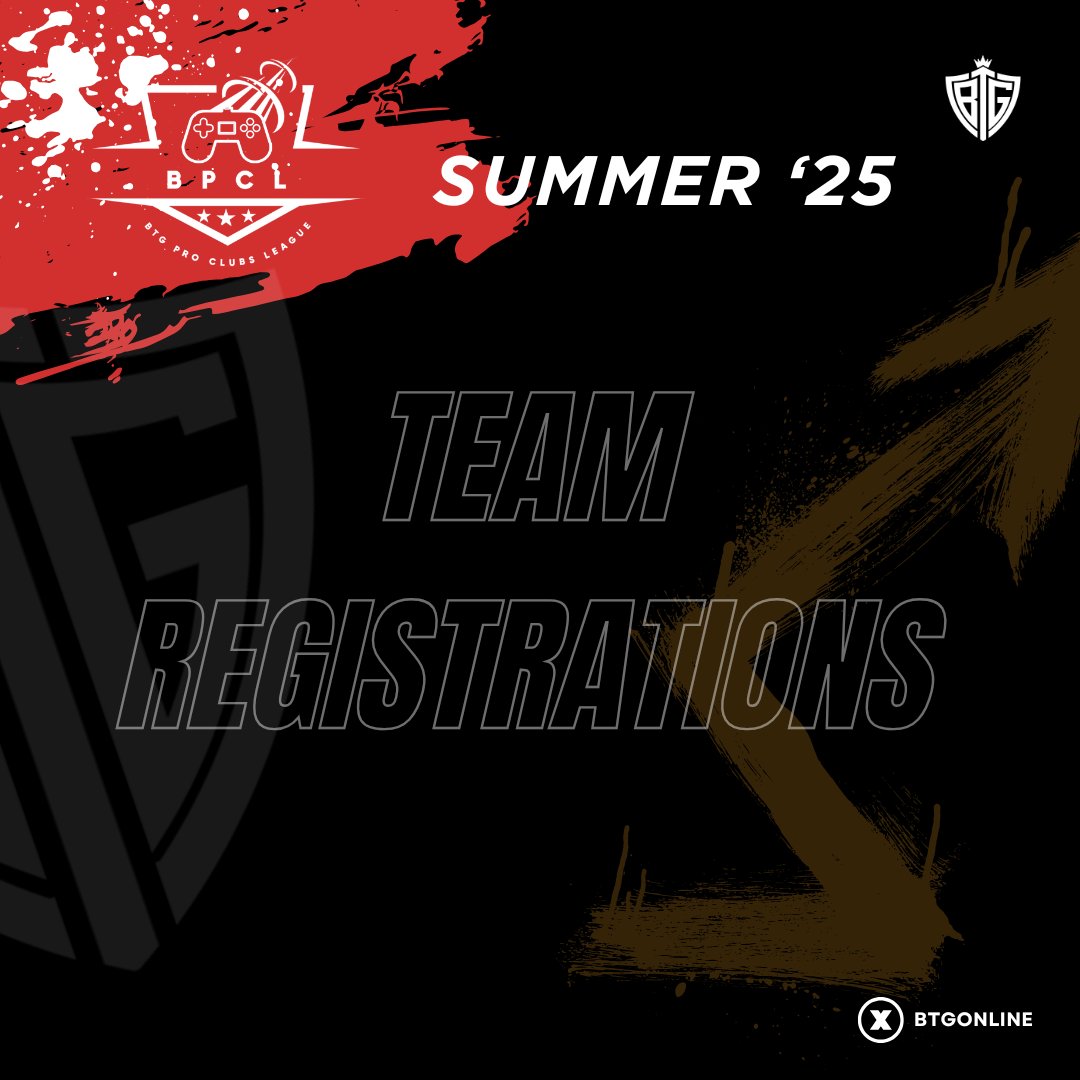 Have a pro clubs team? 

Interested in being a part of the BTG Pro Clubs league? Full of banter and casual competitiveness?

Sign up here 👇 #WhereBanterHappens

bit.ly/bpcl-summer25-…