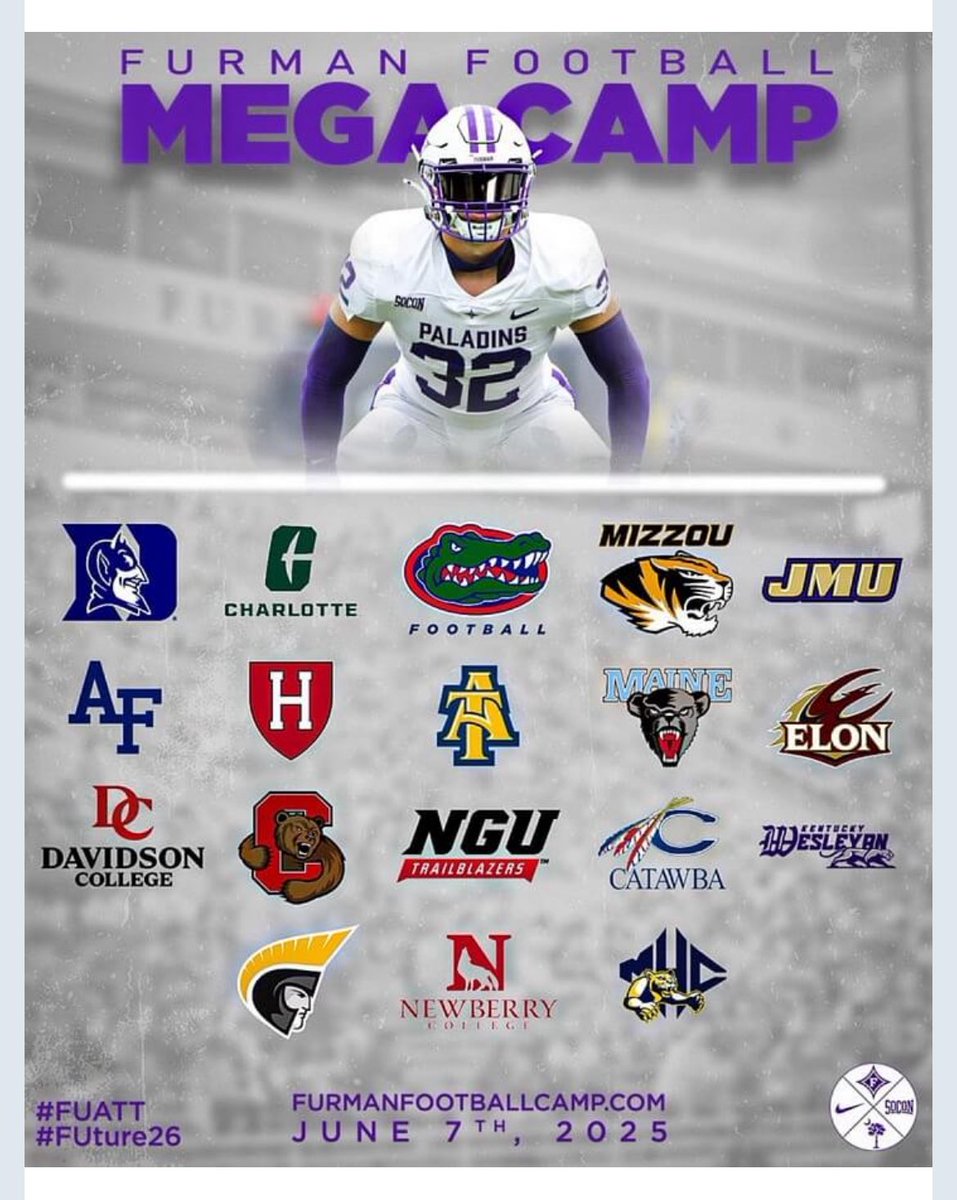 X61DH's tweet image. Showcasing my talent at Furman Football Camp June 7th