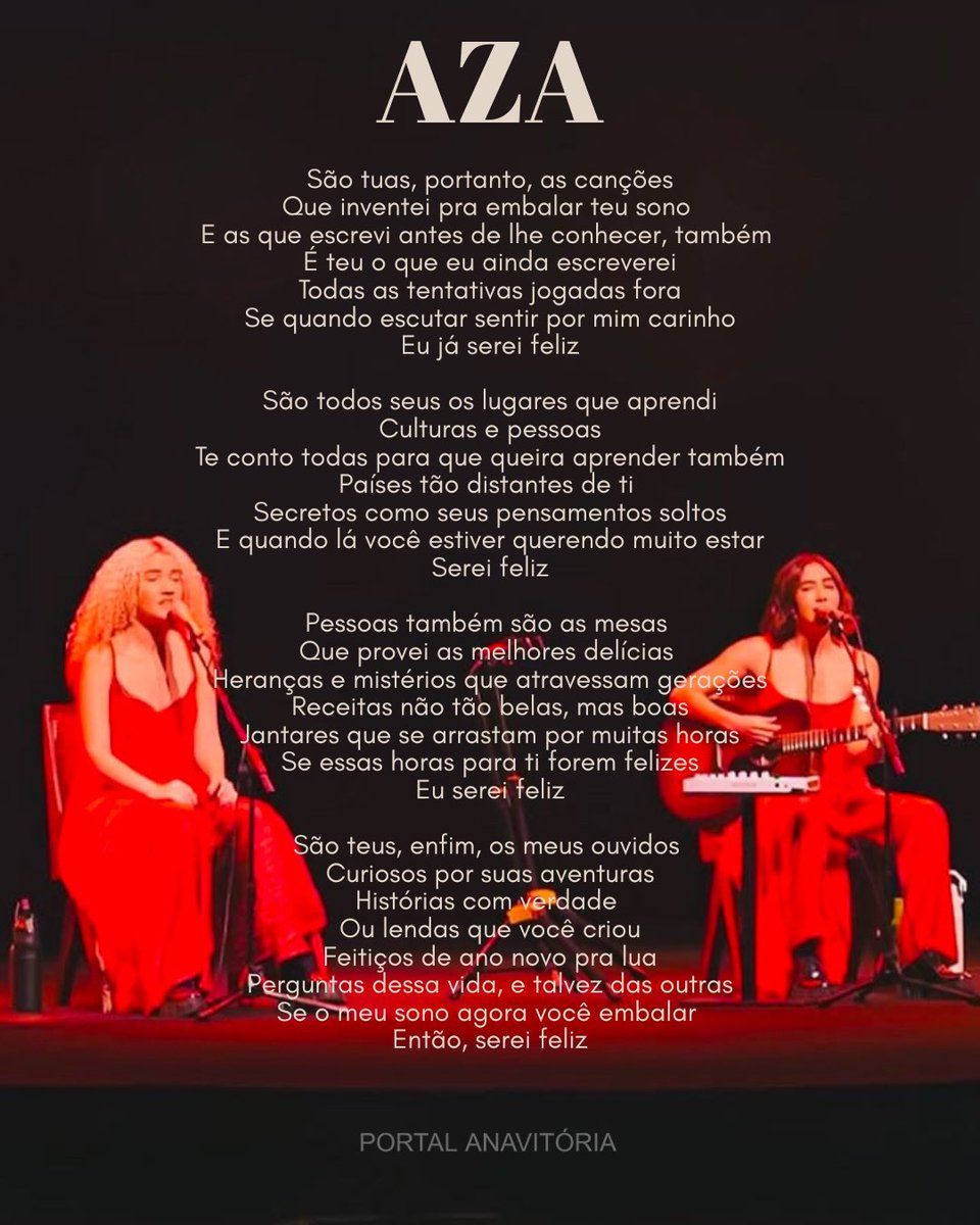 Confira a letra de “AZA”, música inédita da Turnê dos Namorados de 2025. ♥️