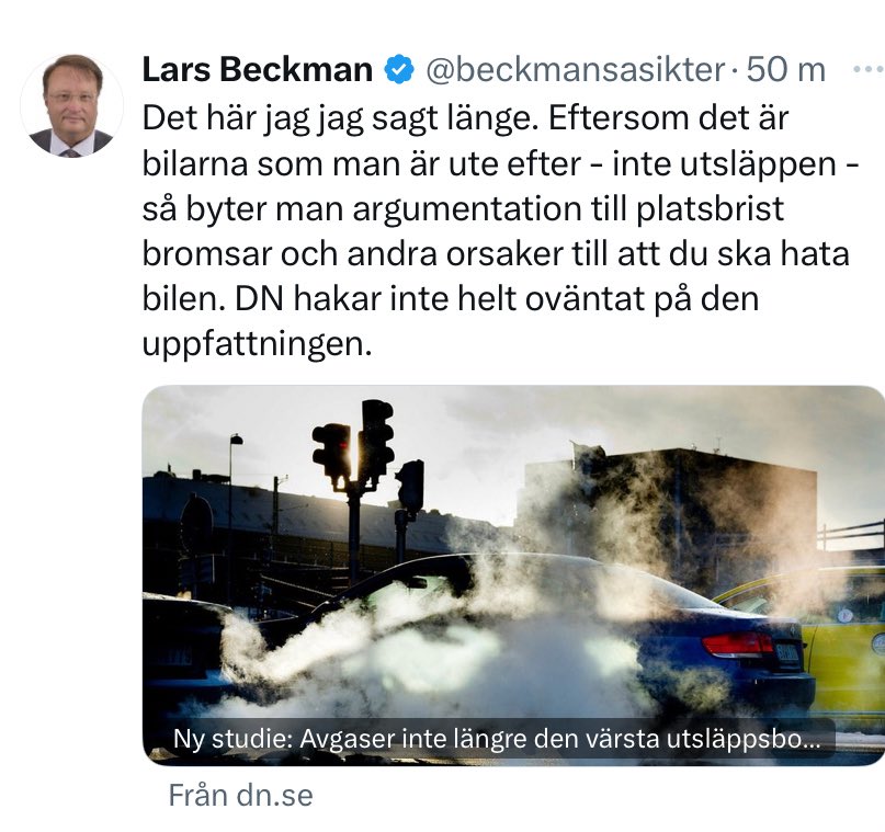 ”Det här har jag sagt länge”. 
Jamen, låt den här killen stifta våra lagar.