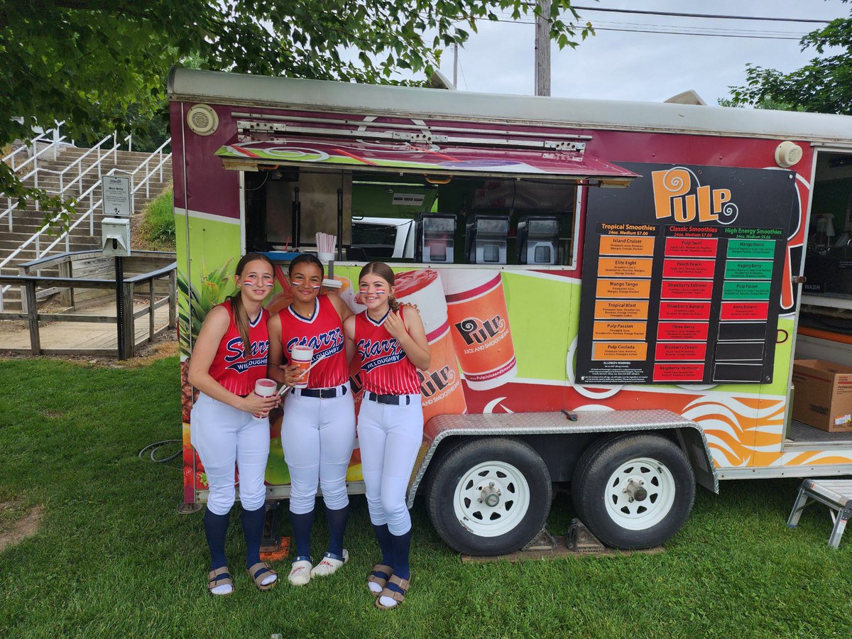 WilloughbyPulp's tweet photo. And we’re back for day 2️⃣! If you’re heading to Todd Field for the games today make sure to stop and see us, we’ll be here until 8pm! ⚾️🥎🍊 https://t.co/c4QaDAK9dr