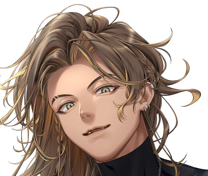 I love the male faces I draw too much I drew it myself, but I get embarrassed when I stare at it.