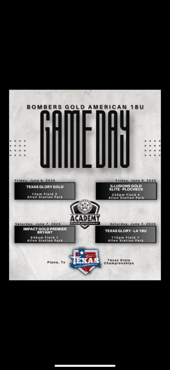 Audryna Almaraz (@audrynaalm_2026) on Twitter photo Excited to for day 2 in Plano with my Bombers teammates! Allen Station Park is my home for the weekend! <a href="/18uAmerican/">Texas Bombers Gold American 18U</a> <a href="/RecruitCalallen/">Calallen Wildcats Recruiting</a> <a href="/Calallen_SBall/">Calallen Wildcats Softball</a>
<a href="/CoachMcFalls/">Jen</a> <a href="/JackNLucysDad/">Justin lewis</a> <a href="/CoachBBuchanan/">Bobby Buchanan</a> <a href="/RussHeffley/">Russ Heffley</a> <a href="/IslandersSball/">Islanders Softball</a> Excited to for day 2 in Plano with my Bombers teammates! Allen Station Park is my home for the weekend! <a href="/18uAmerican/">Texas Bombers Gold American 18U</a> <a href="/RecruitCalallen/">Calallen Wildcats Recruiting</a> <a href="/Calallen_SBall/">Calallen Wildcats Softball</a>
<a href="/CoachMcFalls/">Jen</a> <a href="/JackNLucysDad/">Justin lewis</a> <a href="/CoachBBuchanan/">Bobby Buchanan</a> <a href="/RussHeffley/">Russ Heffley</a> <a href="/IslandersSball/">Islanders Softball</a>