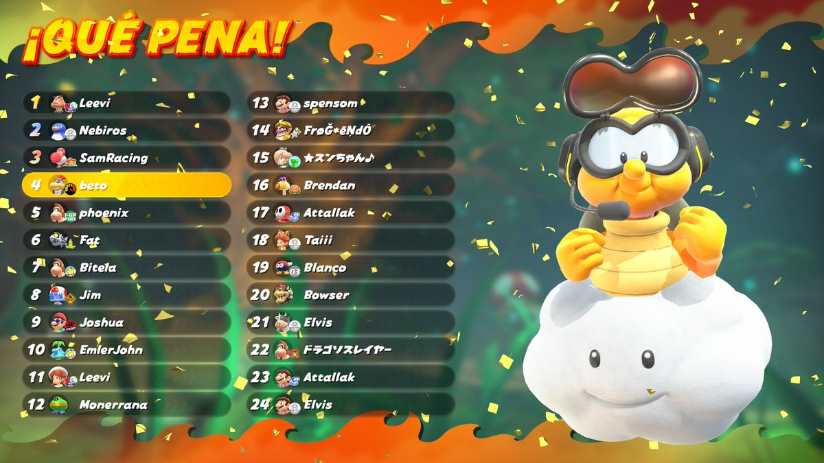 #NintendoSwitch2 #MarioKartWorld mi mejor puesto hasta ahora en el online, la cosa está chunga