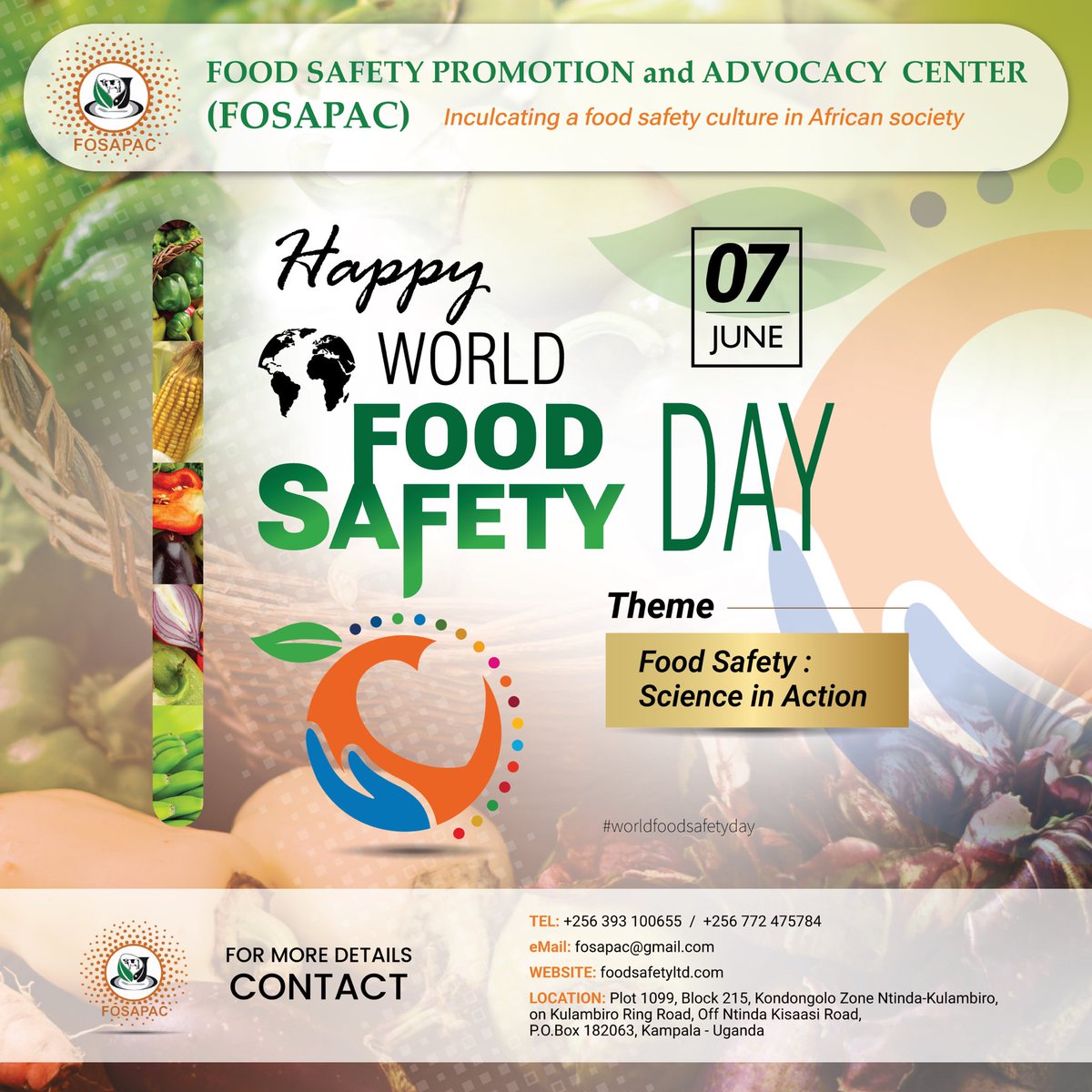 FoodSafety_Asso's tweet photo. Happy World Food Safety Day 2025!

1. Today, June 7th, marks World Food Safety Day, and this year's theme, "Food Safety: Science in Action," truly resonates with our mission and vision at Food Safety Associates. https://t.co/ktrzagoDnY