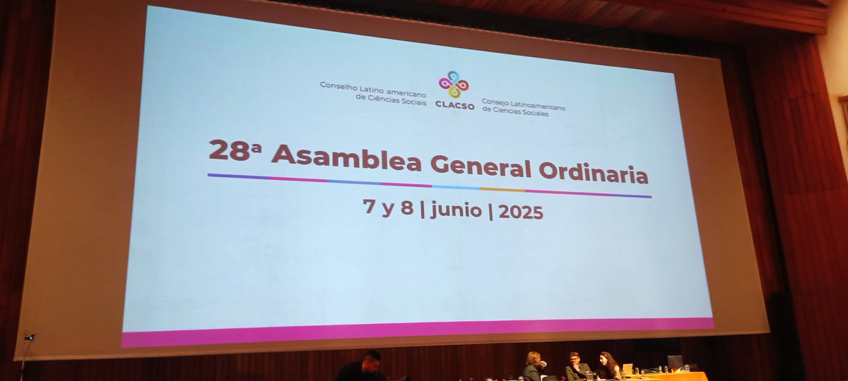 Hoy inicia en #Bogotà/Colombia la 28° Asamblea General Ordinaria del Consejo Latinoamericano de Ciencias Sociales. 
Un espacio para la construcción colectiva.
#CLACSO2025
