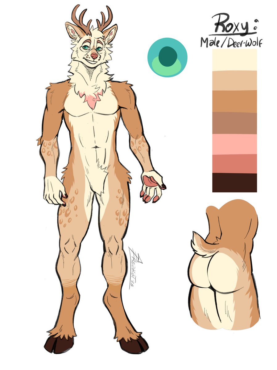 Last comm of fullbody sketch color for <a href="/RoxyCoffeeDeer/">Roxy 🔜 AC</a>