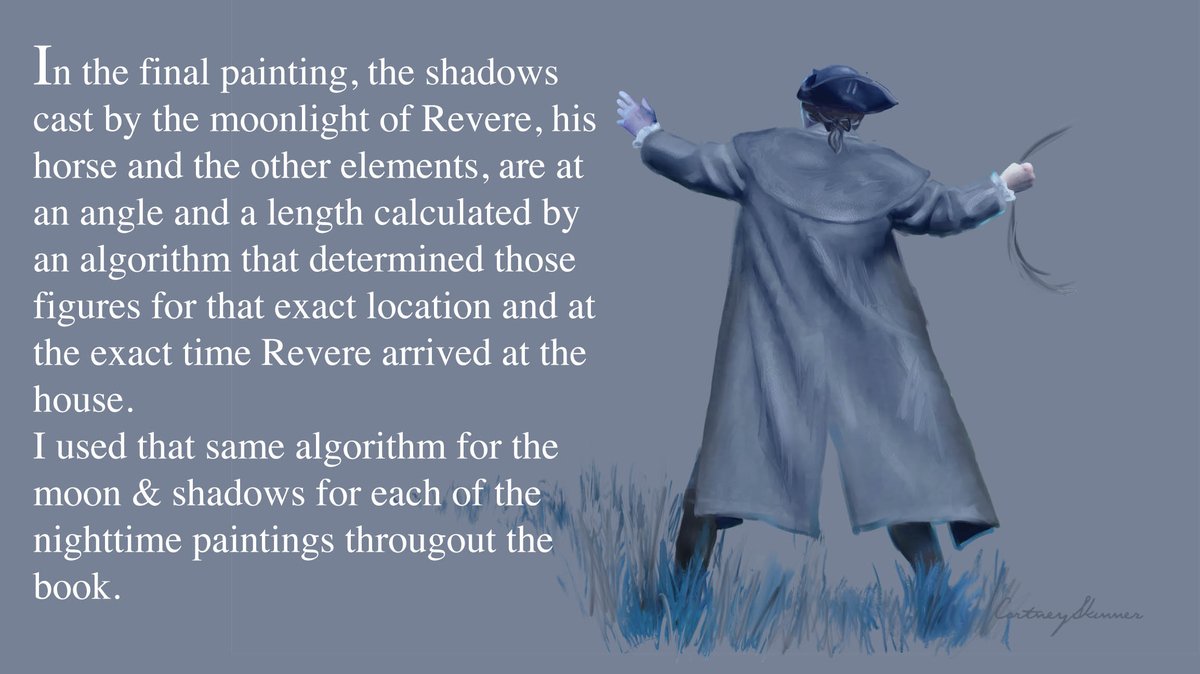 As the book goes to the bindery for a July release - I’ll continue to highlight the details, research &amp; reference that went in to creating the book over an eight year period. Getting an accurate effect of the moonlight on that night was one important factor.