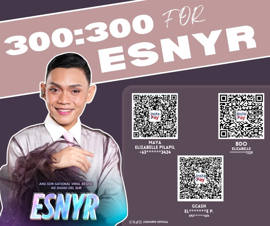 300:300 FOR ESNYR!✨

Another IPON CHALLENGE for Esnyr. We humbly ask for your generous hearts to complete this challenge. Rest assured, no peso will be left behind.🤗💛

This donation drive is direct to ate <a href="/blezzy_ranollo/">Zzy</a> (Esnyr's Sister) 

#EsnyrRanollo | Esnyr Ranollo