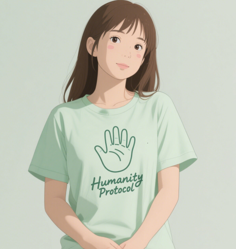 csybeiding's tweet image. 我在参与 @Humanityprot 社区的 T恤 设计大赛，实在没有相关才艺，重在参与哈哈~

#designedbyHumansHP @Humanityprot