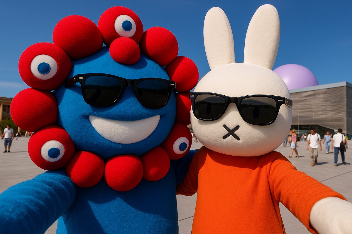 ちいちゃん ミャクミャク 2個セット 笑顔 ニコニコ スキップ