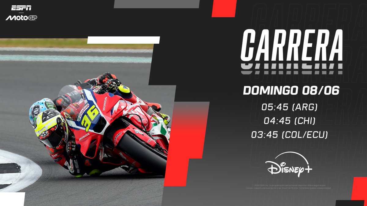 Dejamos atrás la acción del sábado y ponemos el foco en la definición del #AragonGP. 🔥🏍️

📺 No te pierdas nada este domingo por ESPN3 y #DisneyPlus: dis.la/ESPNenDisneyPl…