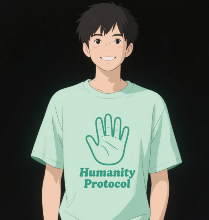csybeiding's tweet image. 我在参与 @Humanityprot 社区的 T恤 设计大赛，实在没有相关才艺，重在参与哈哈~

#designedbyHumansHP @Humanityprot