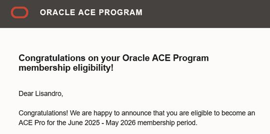 I am happy to announce that last thursday I got confirmed for seventh consecutive year as an Oracle Ace Pro! Thanks <a href="/oracleace/">Oracle ACE Program</a>  <a href="/oanapdrr/">Oana Bonu (Paduraru)</a>, Jennifer and Cassandra for the great job keeping the program running!

#OracleACE