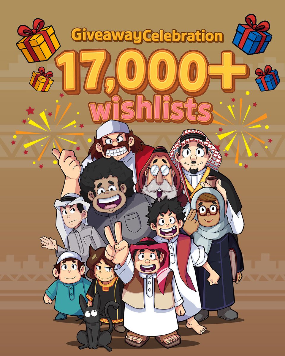 Azooma Escape hits 17,000+ Wishlists on Steam! 🎉
Our small team at Ash Games is thrilled! This milestone is a huge motivator as we near launch.
To celebrate, we're hosting a special Eid Azooma Community Event on our Discord, featuring:

🎁 Game giveaways
🖌️ Art contests
🗨️ Fun
