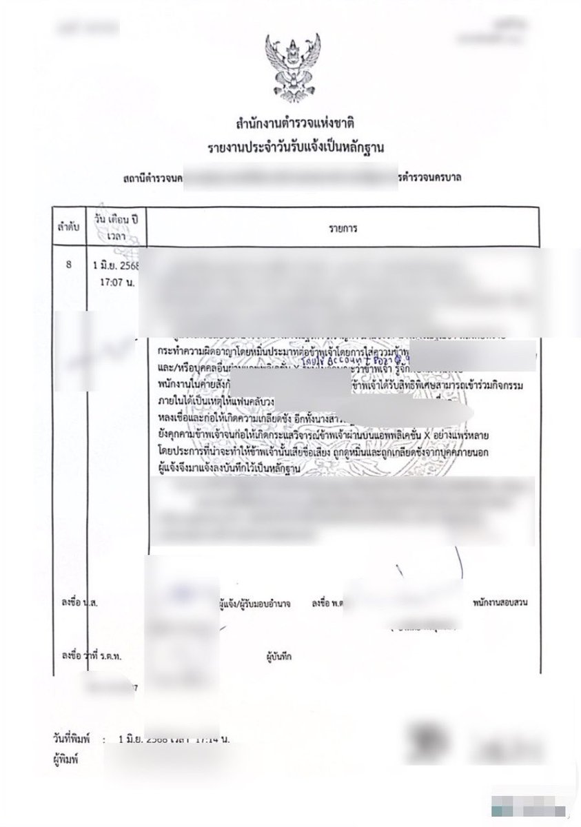 imnotpiglet_'s tweet photo. จากกระแสวิพากษ์วิจารณ์ถึงตัวข้าพเจ้าบน Application X และ Tiktok รวมถึงกรณีการนำรูปภาพของข้าพเจ้าไปเผยแพร่ โดยไม่ได้รับอนุญาต พร้อมทั้งการแสดงความคิดเห็นในลักษณะหมิ่นประมาท และการใส่ความบิดเบือนข้อเท็จจริง ซึ่งสร้างความเสียหายแก่ชื่อเสียงและความเป็นส่วนตัวของข้าพเจ้า
( แม้ว่าบางส่วนจะมีการลบข้อความ คลิปวีดีโอ รูปภาพ ออกไป แต่หลักฐานต่างๆได้มีการเก็บไว้ดำเนินคดีเป็นที่เรียบร้อย )

ข้าพเจ้าได้มีการปรึกษาทีมทนายและอยู่ในขั้นตอนการดำเนินการทางกฎหมายกับกลุ่มบุคคลจำนวนหนึ่ง โดยกลุ่มบุคคลเหล่านั้นคงจะทราบดีเนื่องจากได้รับเอกสารแล้ว และยังมีอีกหลายบุคคลที่กำลังดำเนินการทางกฎหมาย​ต่อไป หากภายหลังข้าพเจ้าพบว่าบุคคลดังกล่าวมิได้ปฏิบัติตามหนังสือที่ได้รับ และ/หรือบุคคลอื่นๆยังมิหยุดกระทำการทำให้ข้าพเจ้าเสื่อมเสียเกียรติและชื่อเสียง ข้าพเจ้าและทีมทนายจะดำเนินคดีในชั้นศาลอย่างถึงที่สุดต่อไป 

ข้าพเจ้าขอแจ้งไว้ ณ ที่นี้ว่า บุคคลใดก็ตามที่นำภาพถ่ายหรือเผยแพร่ข้อมูลส่วนตัวของข้าพเจ้าโดยไม่ได้รับอนุญาต รวมถึงการแสดงความคิดเห็นที่เข้าข่ายละเมิดสิทธิส่วนบุคคล ดูหมิ่น หรือหมิ่นประมาทและการใส่ความบิดเบือนข้อเท็จจริง ไม่ว่าจะช่องทางใดก็ตาม ข้าพเจ้าจะดำเนินคดีทางกฎหมายอย่างเด็ดขาด โดยไม่มีข้อยกเว้นใดๆ ทั้งสิ้น