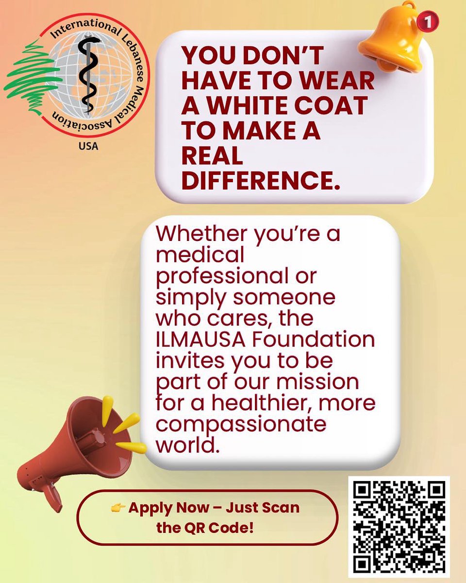 Join Friends of ILMAUSA from the U.S. or Lebanon and be part of something meaningful!
👉 Apply now: ilmausa.org/join-friends-o…
📲 Or scan the QR code below to get started!