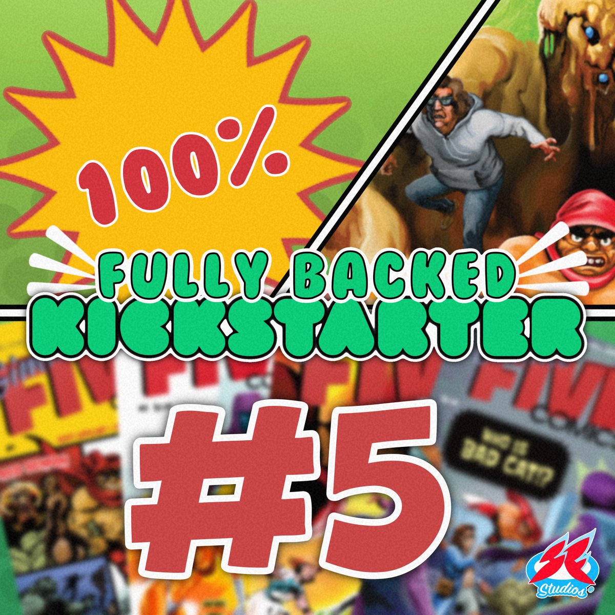 SkilletfireCrew's tweet photo. Thank you so much! Thanks to your help the #kickstarter campaign has been a success! We look forward to seeing you in Gimme Five Comics in September/October. https://t.co/ccYBZaLErE