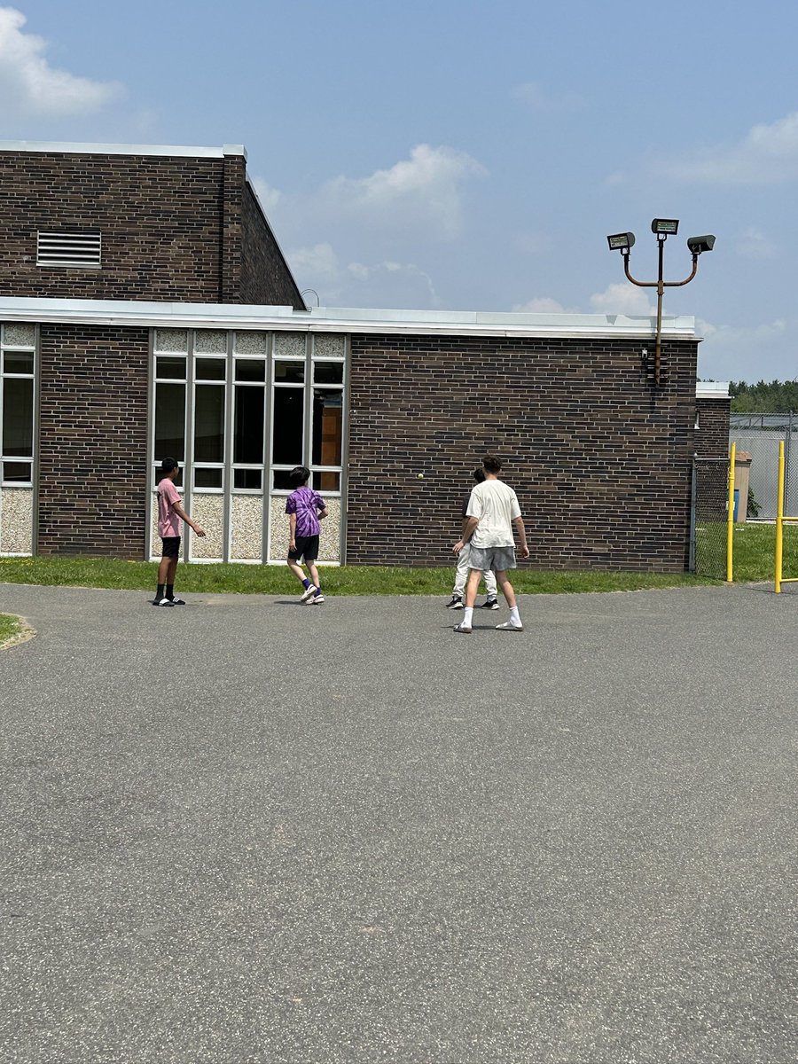 Some 8th graders enjoyed some recess time during XL yesterday!