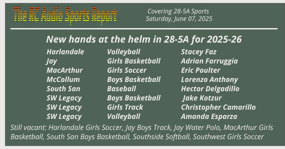 New hands at the helm in 28-5A for 2025-26...
