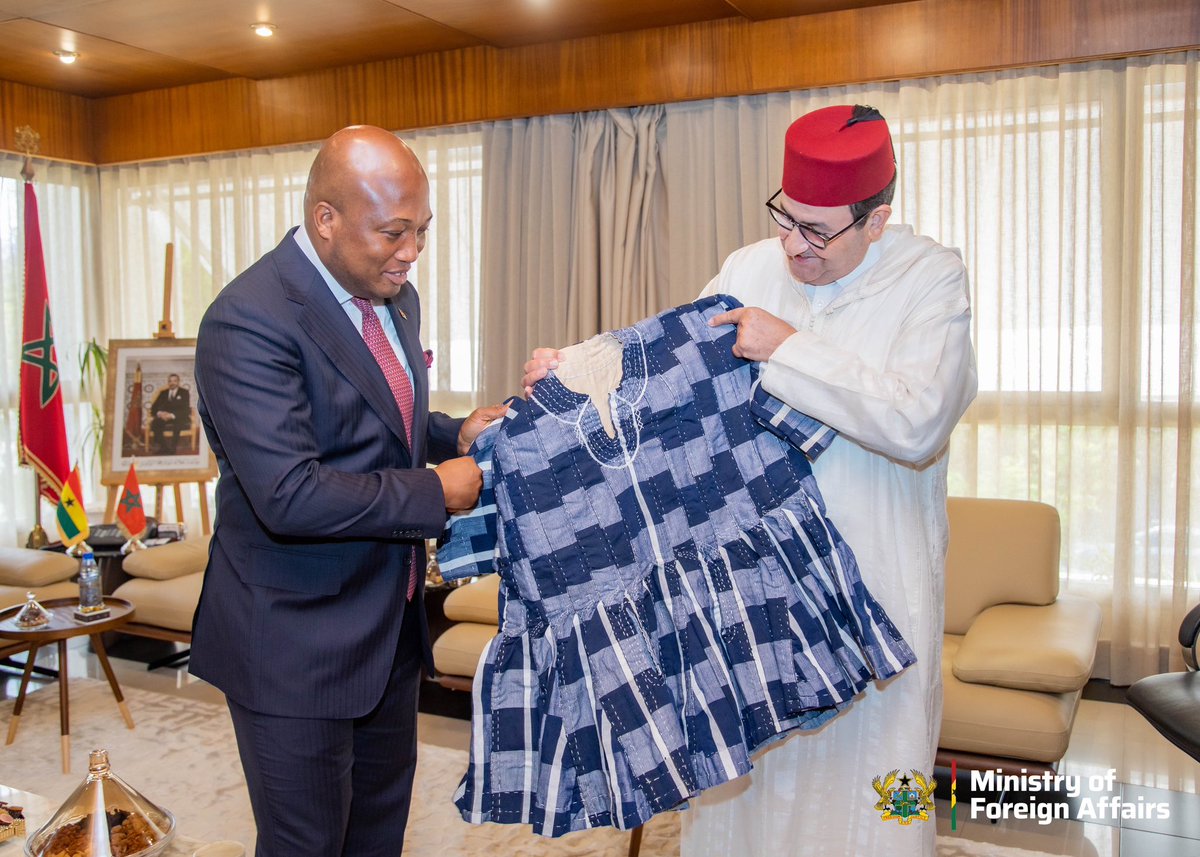 S_OkudzetoAblak's tweet photo. Other significant agreements from my working visit to Morocco:

1) Scholarships for Ghanaian students doubled from 70 to 140 each year;

2) Food security cooperation beginning with a free donation of 2,000 tonnes of fertilizers to Ghanaian farmers, and technical support for the construction of a modern fertilizer manufacturing plant in Ghana;

3) Training of Ghanaian youth to become pilots at Morocco’s prestigious pilot training academy as President Mahama prepares to bring back Ghana Airways;

4) Educational exchange intervention which would see Moroccan youth pursue courses in Ghana’s Maritime University and other universities;

5) Grand October 2025 business forum to be held in Morocco to allow for Ghanaian companies to collaborate with their Moroccan counterparts;

6) Priority projects identified in sea port expansion, railway development, textile production and pharmaceuticals.