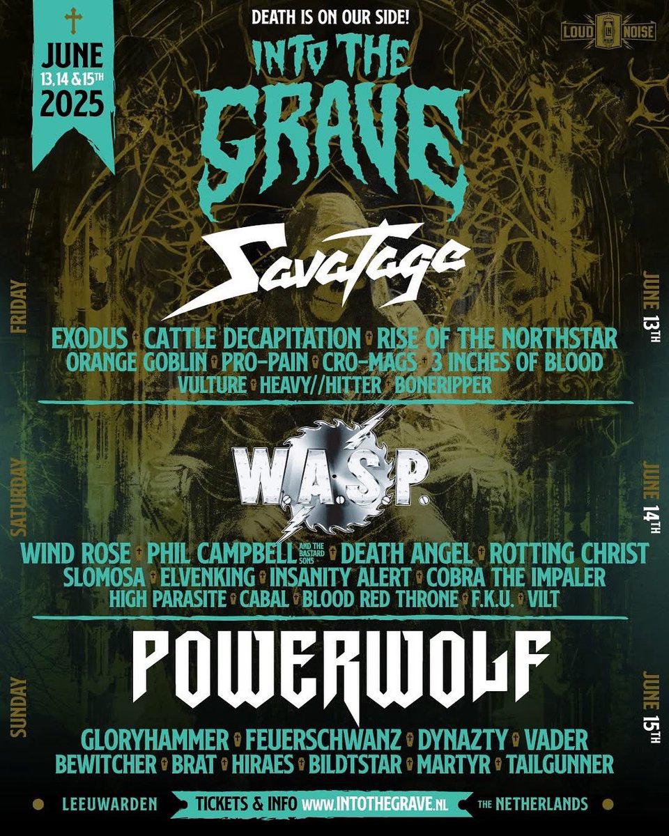 We can’t wait to play Into The Grave Festival in the Netherlands next weekend!