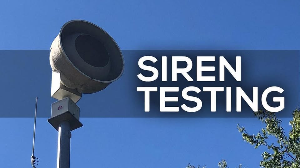 Due to the potential for severe weather today (6/7/25), we will not be testing the outdoor warning system.