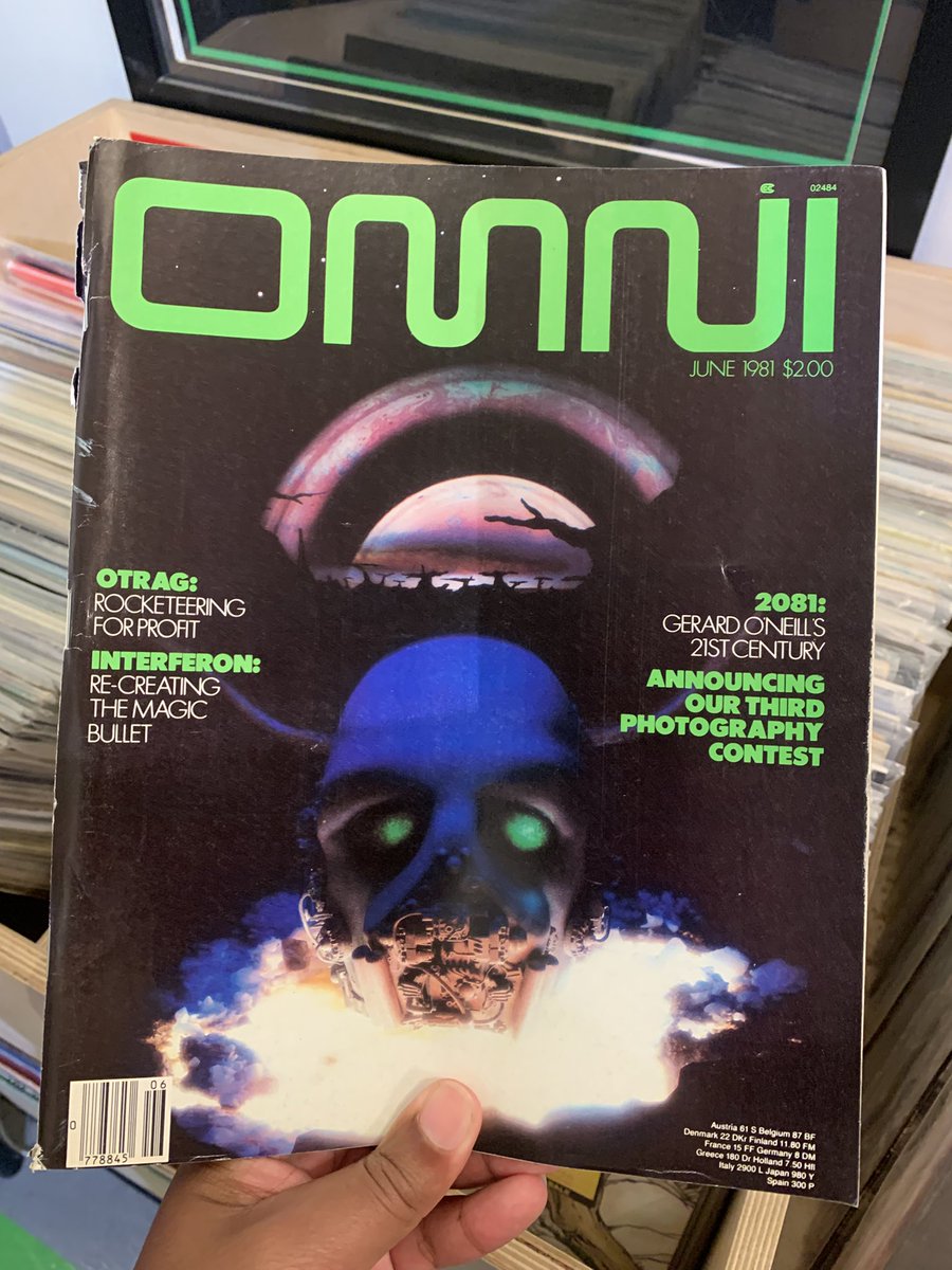 devisedbyky's tweet photo. OMNI a sci-fi magazine I’ve never heard of but had some really great covers, I’m surprised by how modern they look seeing theyre from the 1980s. Pics taken in Joint Custody a record/vintage store in DC. https://t.co/mCPGgJDxyg
