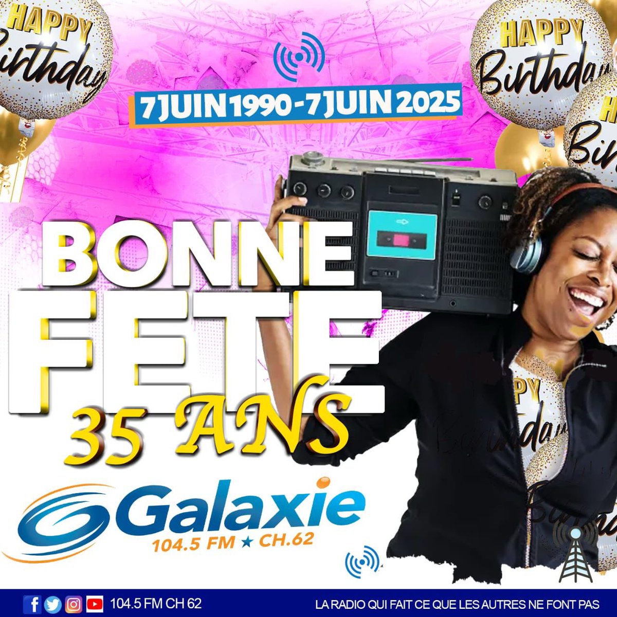35 ans de passion radio! Fier d’avoir fait partie de l’aventure. 🎙️📻 #BonneFêteGalaxie