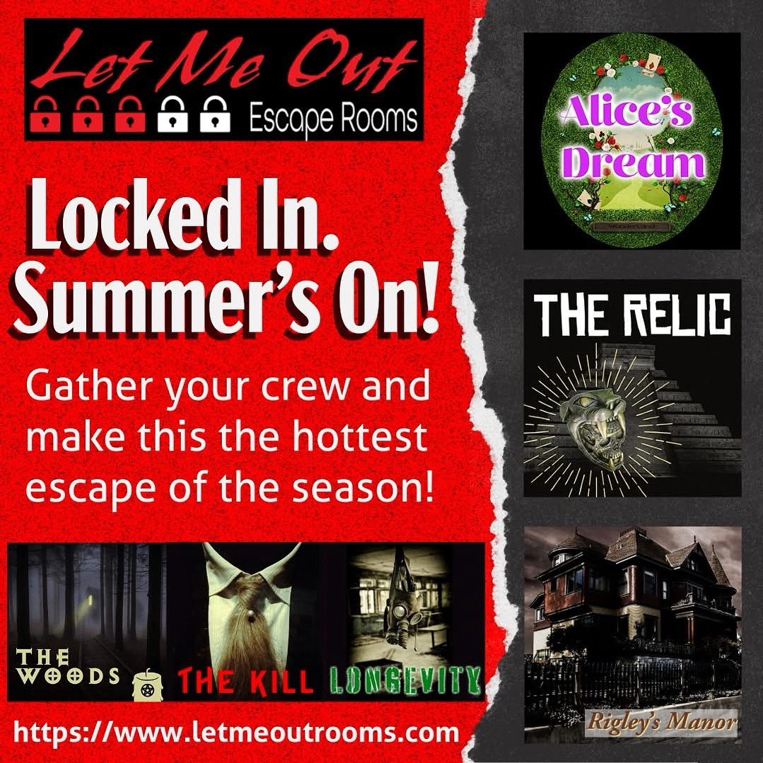 Locked in With Your Friends, What Could Go Wrong?
Come for the chaos. Stay for the bragging rights!
Book your ESCAPE today!

#LetMeOutEscapeRooms #escapetheordinary #sugarlandtx #missouricitytx #rosenbergtx #houstontx #pasadenatx 
#richmondtx #escaperoom #escaperooms #SugarLand