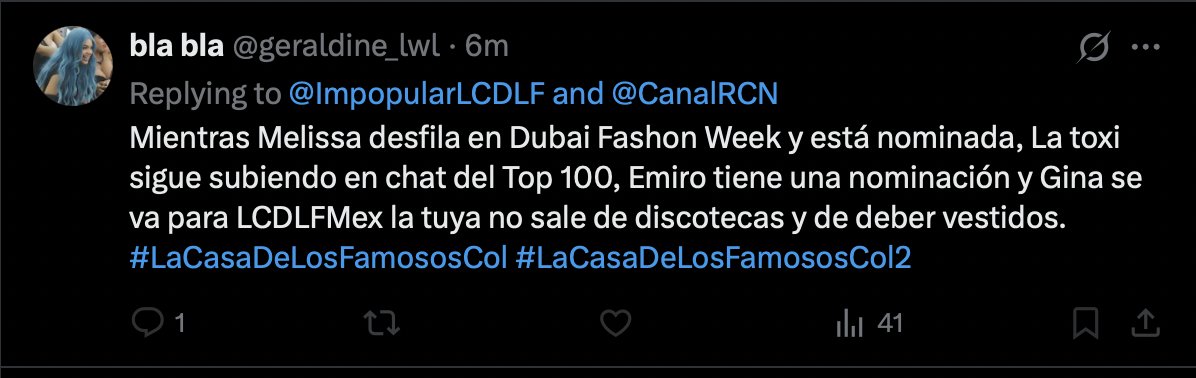 ImpopularLCDLF's tweet photo. Mk la diferencia entre tu y yo es que simplemente a mi me vale verga lo que pase con esa gente después, el reality se acaba el lunes pero tu vas a seguir traumado por gente que ni conoces. Disfruta el show y lo que hace falta pero no lo conviertas en tu vida. regúlate. #LCDLFCOL https://t.co/gXUfYcassh