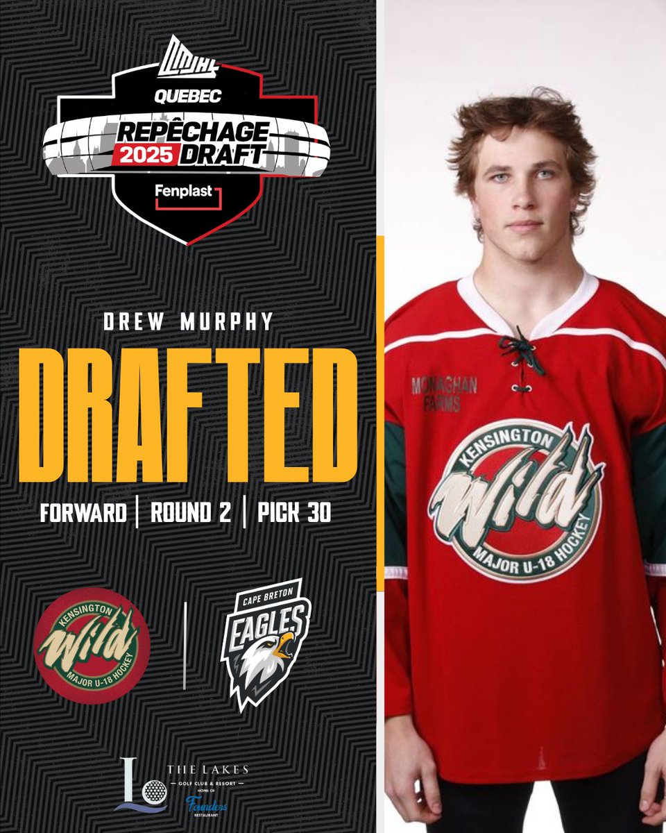 CBEHockey's tweet photo. With pick #30, we select Drew Murphy from the Kensington Wild!  

The younger brother of current Eagle, Will Murphy 🧑‍🌾 https://t.co/6zBgmutT9v