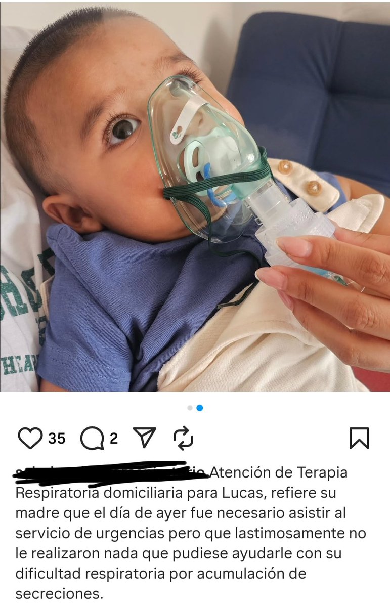 Anaangel01's tweet photo. @SegurosSURAcol como es posible que este pequeñito visite las urgencias de EL ROSARIO sede EL TESORO  por afecciones respiratorias, y el enfermero en  jefe de las urgencias le diga que el bebé no tenía ninguna afección que requiera ser atendido por urgencias... https://t.co/kBkzwQjhgN