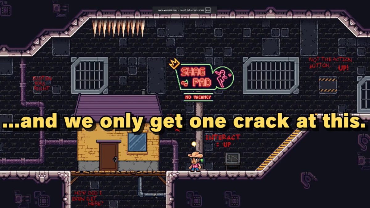 You thought we were gone right? Well, you’re out of luck because we’re back with a demo for our new game The Prisoning: Fletcher’s Quest! Here's what one tester said:

"It’s 3:17 a.m. and I’m emotionally attached to a game that keeps insulting me."

Demo out on Steam now!