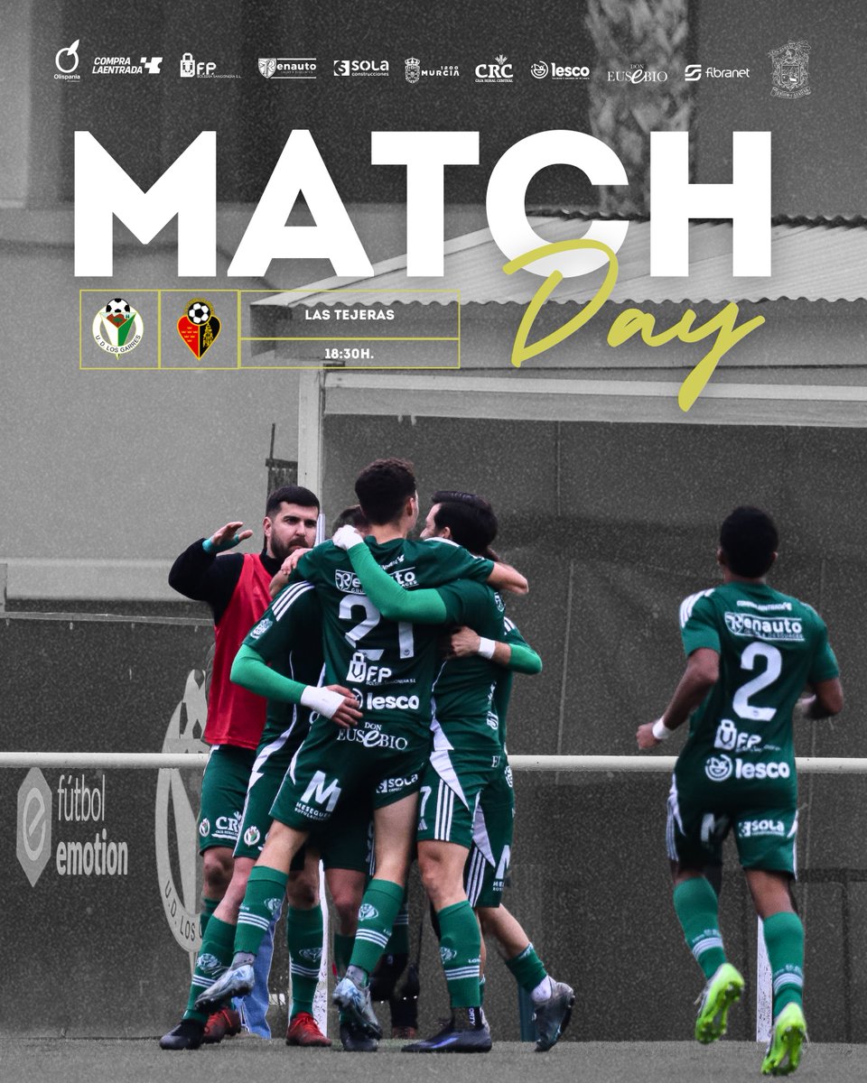 UDLosGarres's tweet photo. SOLO IMPORTA 𝐄𝐋 𝐃𝐈́𝐀 𝐃𝐄 𝐇𝐎𝐘 🔥

🏆 Vuelta - Semifinales Playoff de Ascenso a Tercera RFEF.

🆚 @CiudadDeMurcia 
⌚️ 18:30h.
🏟️ Las Tejeras.

#VamosGarres https://t.co/7dzNbyTLCq