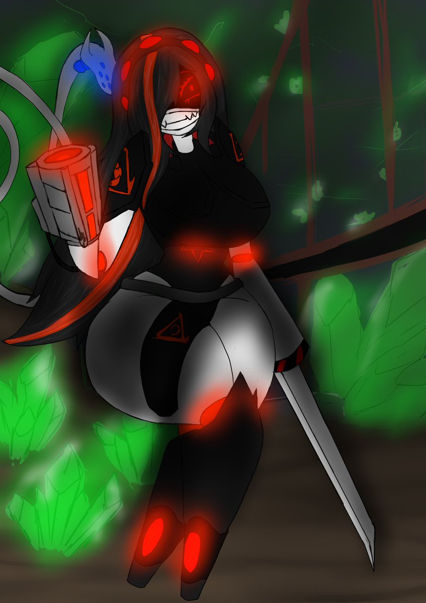 divmaster8's tweet image. she joined the brotherhood of NOD #Commandandconquer #NOD #murdedrones #murdedronesfanart #murderdrones #glitch