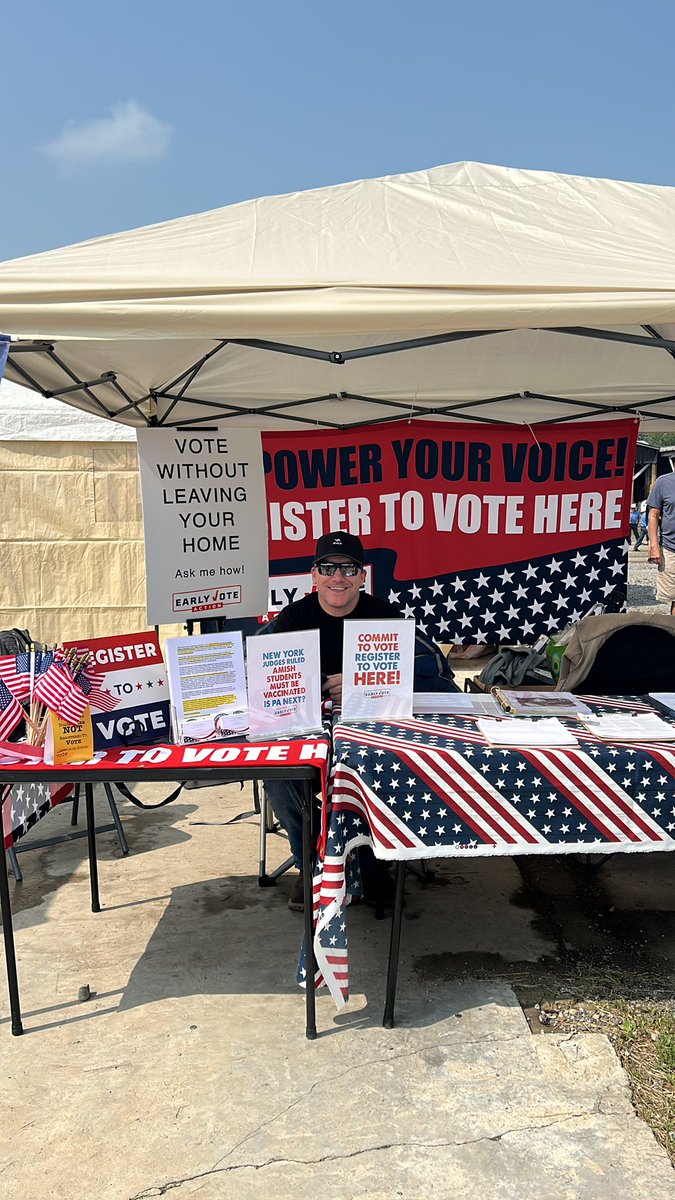 Tricia EVA PA🇺🇸 (@traulbach) on Twitter photo We are +2 🟥 MIB
Amish Benefit Auction in New Wilmington Lawrence County PA📍
It’s a gorgeous day!!!
And yes the 🍩 are great!!
<a href="/_Sir_Willie/">Will Austin</a>
<a href="/ScottPresler/">ThePersistence</a> <a href="/EarlyVoteAction/">Scott Presler's Early Vote Action</a> We are +2 🟥 MIB
Amish Benefit Auction in New Wilmington Lawrence County PA📍
It’s a gorgeous day!!!
And yes the 🍩 are great!!
<a href="/_Sir_Willie/">Will Austin</a>
<a href="/ScottPresler/">ThePersistence</a> <a href="/EarlyVoteAction/">Scott Presler's Early Vote Action</a>