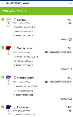 EDS__Tipping's tweet photo. E.D.S YANKEE COME JOIN THE FUN WE WERE £10500 UP BANKED FROM MARCH WITH YANKEES £334 IN THE KITTY AND WE LAND THIS https://t.co/0D0bVR8vff