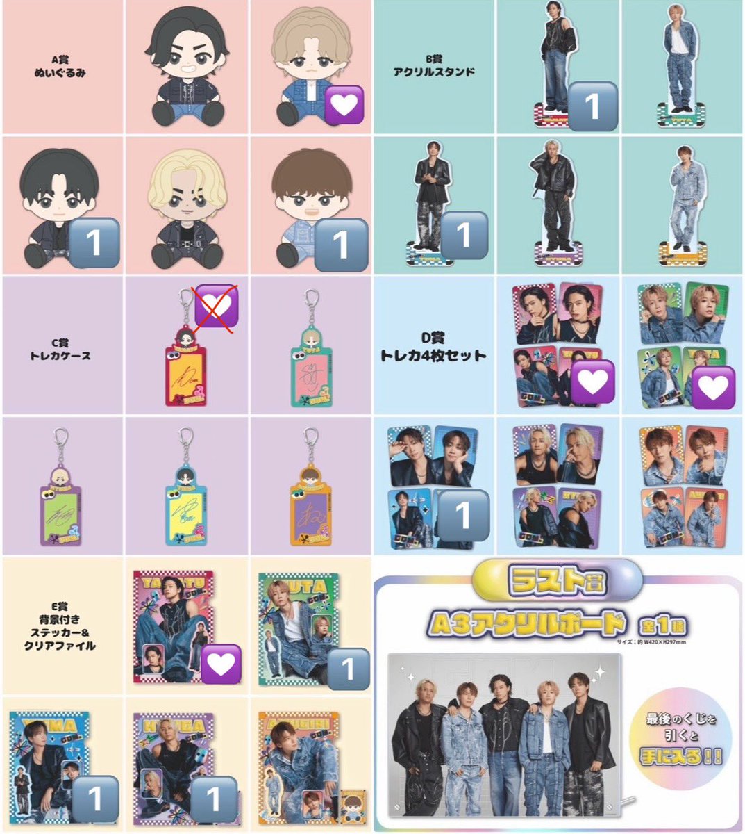 R20941731's tweet photo. コムドットくじ2  交換

【譲】　　1️⃣ のもの

【求】　　💟

神戸ノンプリ公演での取り引き希望。
異種交換可能なものあり。
お心当たりのある方は気軽に
ご連絡ください😊

#コムドット
#コムドット一番くじ https://t.co/JVFmjfWmGM
