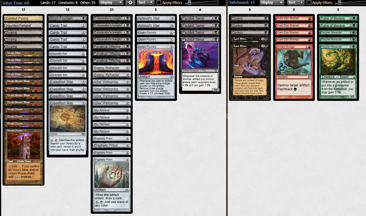SanPop_mtgo's tweet image. Top4 Pauper challenge with old love Altar Tron.
The High Tide mu felt so bad.