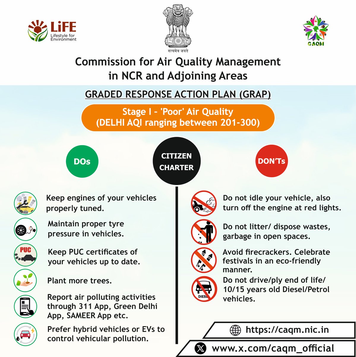 Commission for Air Quality Management (@caqm_official) on Twitter photo CAQM urges the citizens of NCR to follow steps mentioned in the Citizen Charter of Stage-I of GRAP.
.
.
.
.
<a href="/moefcc/">MoEF&CC</a> <a href="/CPCB_OFFICIAL/">Central Pollution Control Board</a> @dpcc_pollution <a href="/UPPCBLKO/">Uttar Pradesh Pollution Control Board</a> <a href="/Haryana_spcb/">Haryana State Pollution Control Board</a> <a href="/RSPCB_official/">RSPCB</a> CAQM urges the citizens of NCR to follow steps mentioned in the Citizen Charter of Stage-I of GRAP.
.
.
.
.
<a href="/moefcc/">MoEF&CC</a> <a href="/CPCB_OFFICIAL/">Central Pollution Control Board</a> @dpcc_pollution <a href="/UPPCBLKO/">Uttar Pradesh Pollution Control Board</a> <a href="/Haryana_spcb/">Haryana State Pollution Control Board</a> <a href="/RSPCB_official/">RSPCB</a>