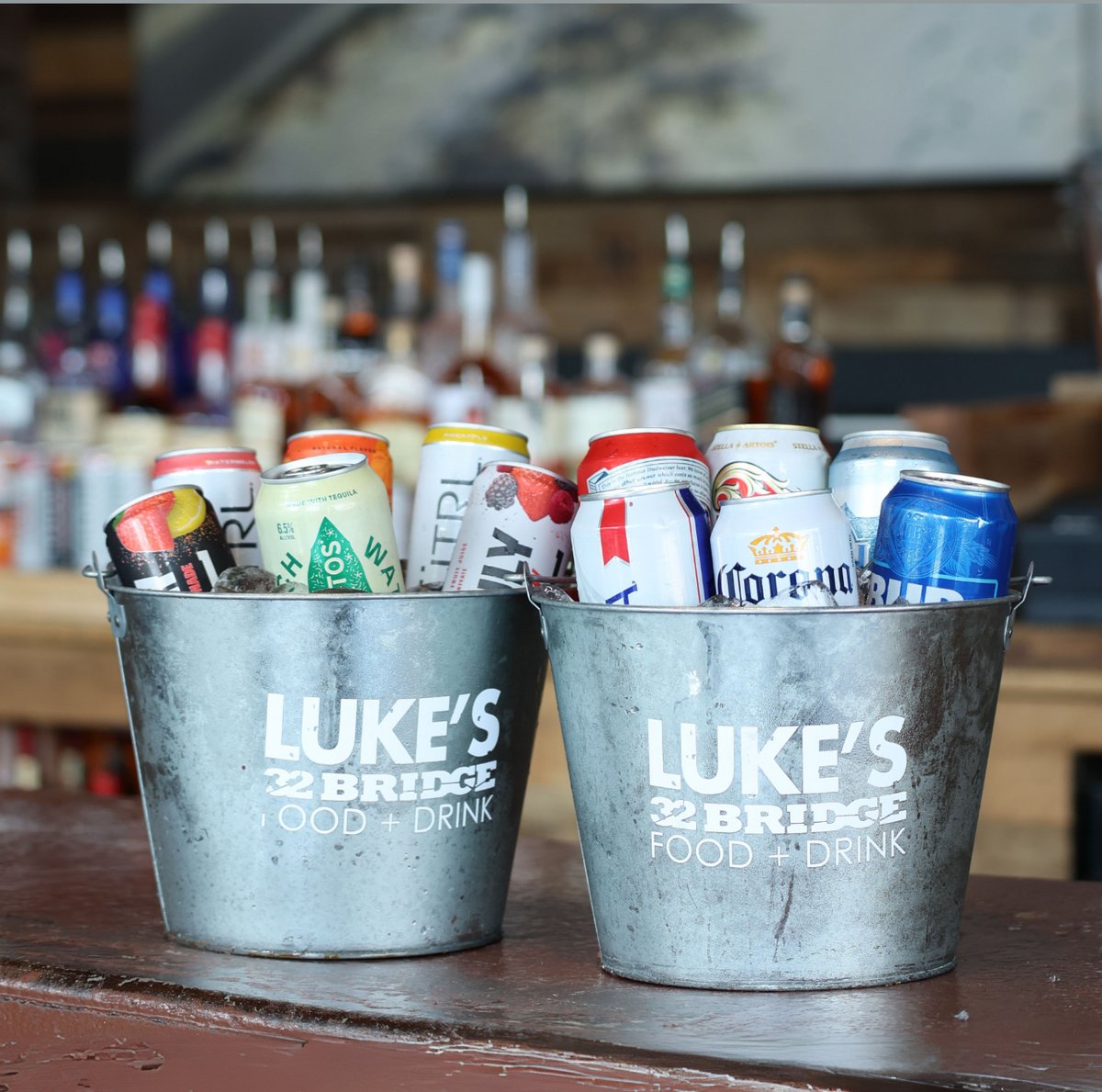 Today’s forecast: 85 degrees and partly sunny with a high chance of a bucket of beers ⛅️🍺 #Lukes32Bridge #CMAFest