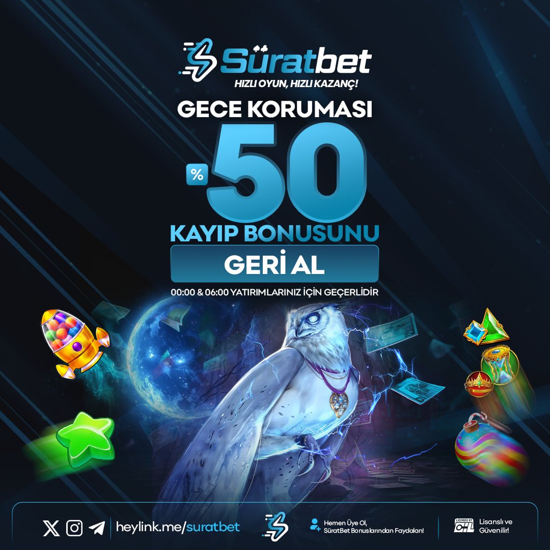 🌜 GECEDE KAYBEDEN DE SİGORTALI 🌜

🛒 00:00 - 06:00 saatleri arasında #GeceKoruması Süratbet’te senin yanında!

ℹ️ Gece koruması aktif, sigorta devrede.

👉 Buraya Tıkla ve hemen aramıza katıl! suratgiris.com/surat